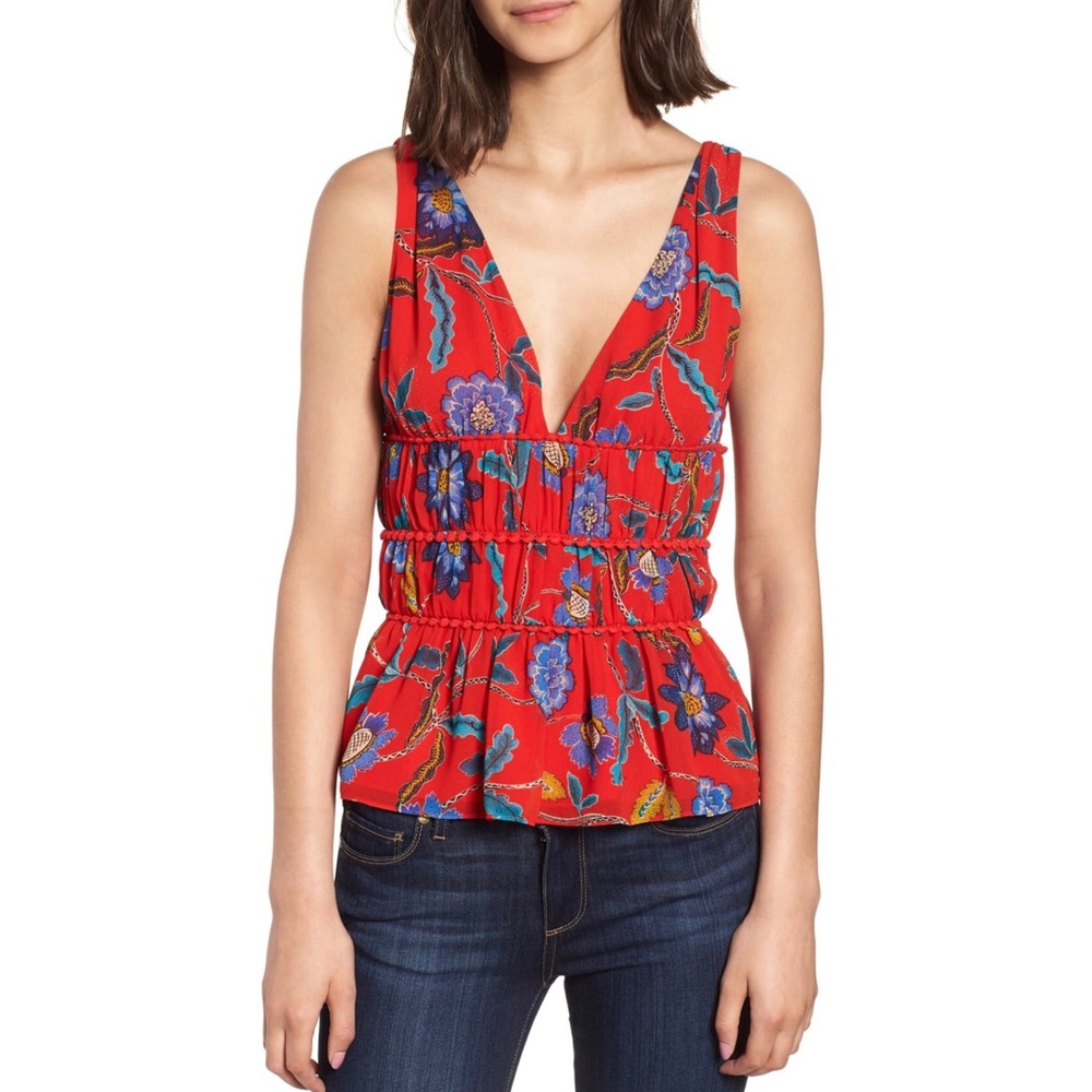 REBECCA MINKOFF Lucy Floral Top